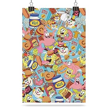 スポンジ・ボブ アートポスター A2サイズ KAWS Spongebob / 【アートポスター専門店 Aroma of Paris】[AP